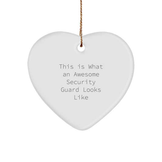 Funny Security Guard Heart Ornament Gifts from Friends for Security Guard Men Women Coworkers Family - Image 1