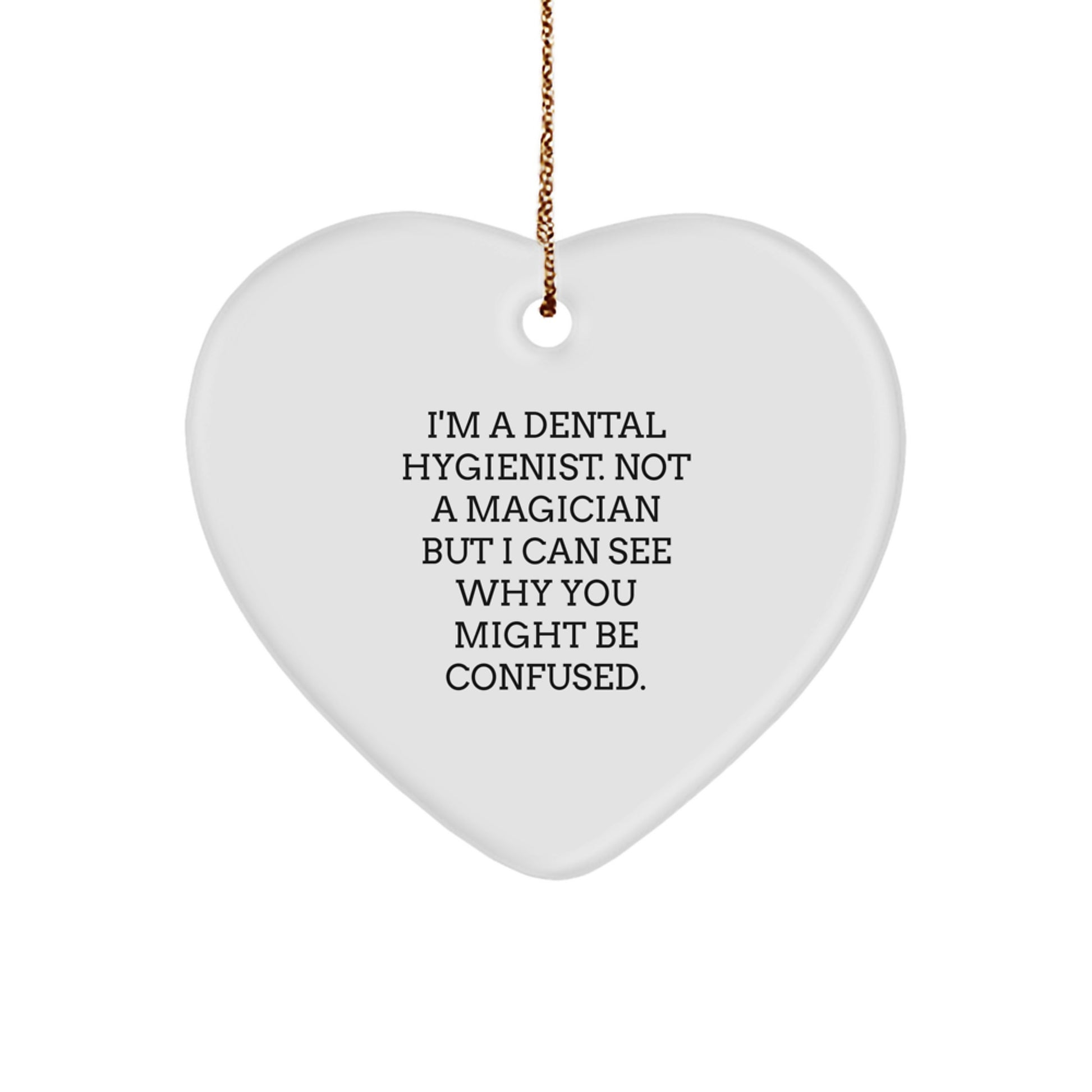 Funny Dental Hygienist Gifts from Friends, Heart Ornament for Dental Hygienist Men, Christmas Unique Gifts - Image 1