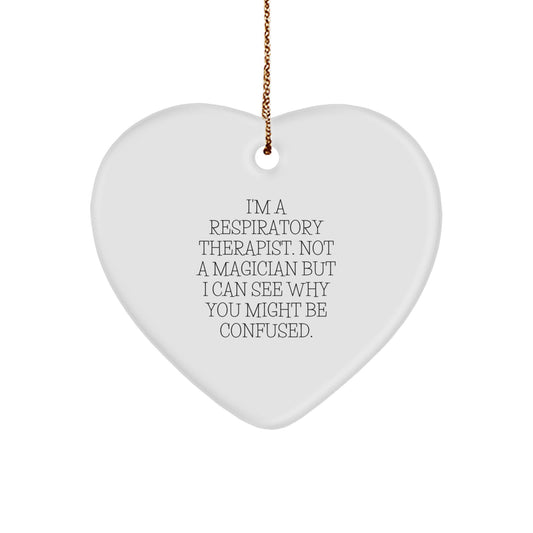 Funny Respiratory Therapist Heart Ornament Gifts from Friends to Family this Christmas - Image 1