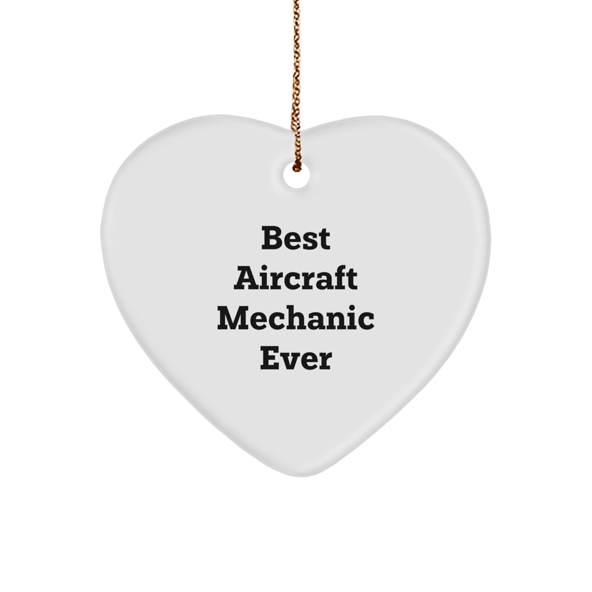 Funny Aircraft Mechanic Heart Ornament Gifts from Men to Friends for Christmas Unique Presents - Image 1