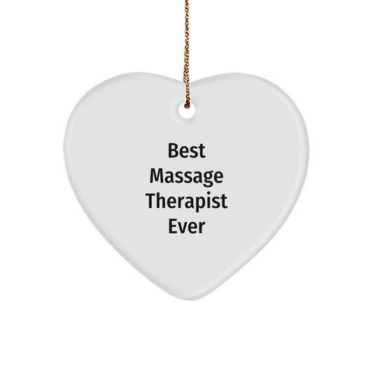 Funny Heart Ornament Gifts from Friends for Best Massage Therapist Ever - Unique Christmas Unique Gifts - Image 1