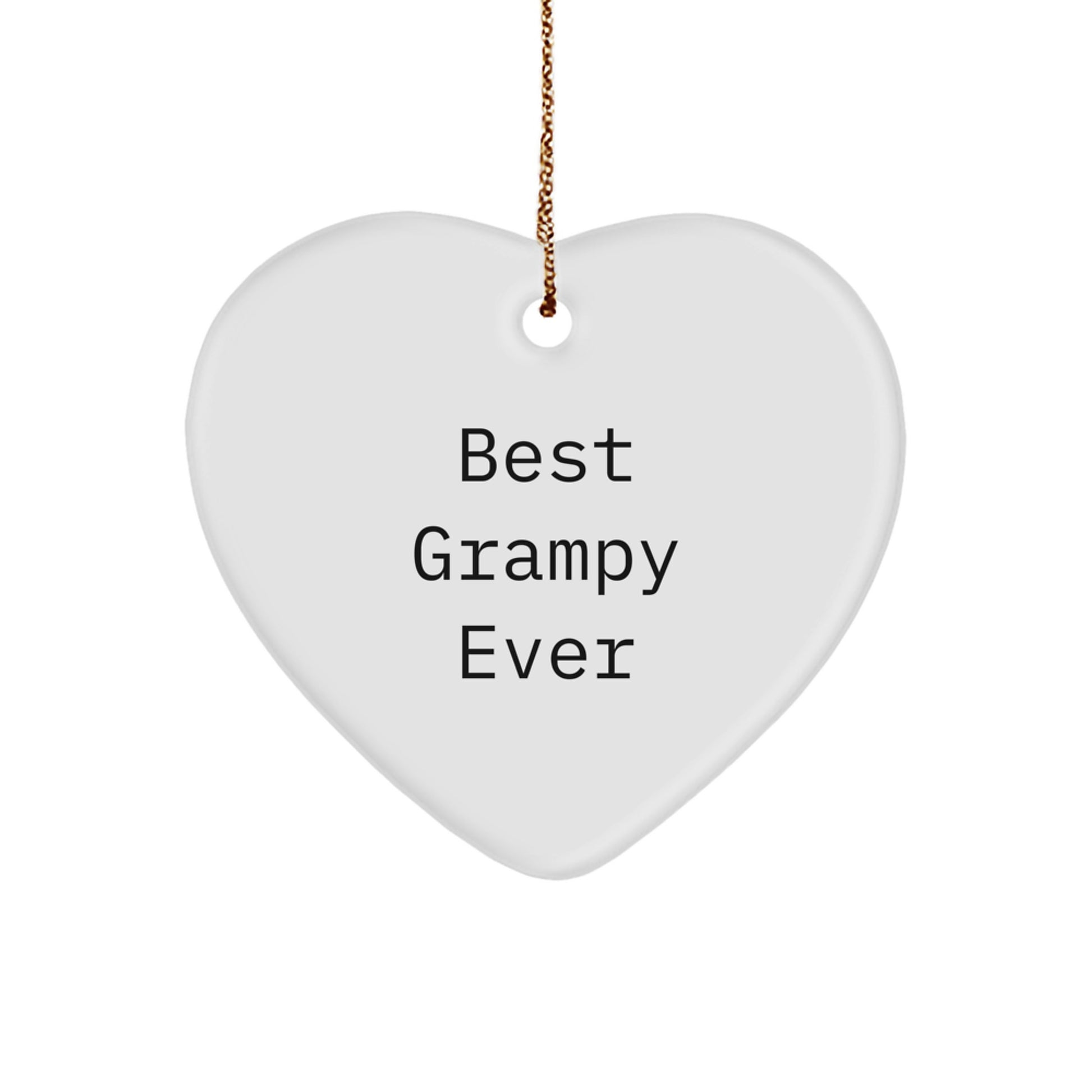 Gifts for Grampy, Funny Heart Ornament with Grampy Quote, Grampy Gifts from Family for Christmas - Image 1