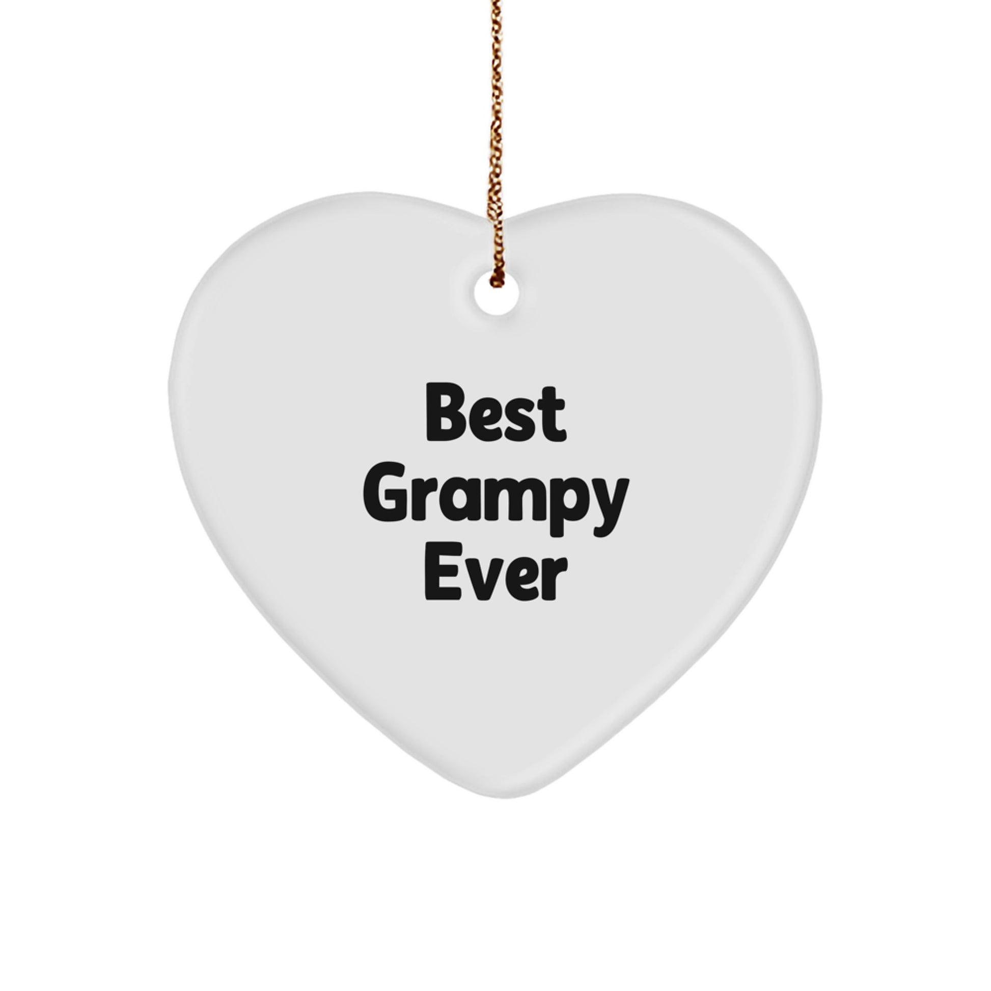 Funny Grampy Gifts from Men - Heart Ornament for Grampy, Best Grampy Ever Christmas Unique Gifts - Image 1