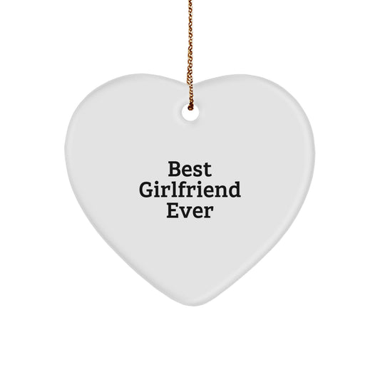 Funny Heart Ornament for Sweetheart - Gifts from Men - Best Sweetheart Ever Heart Shaped Decoration for Christmas - Image 1