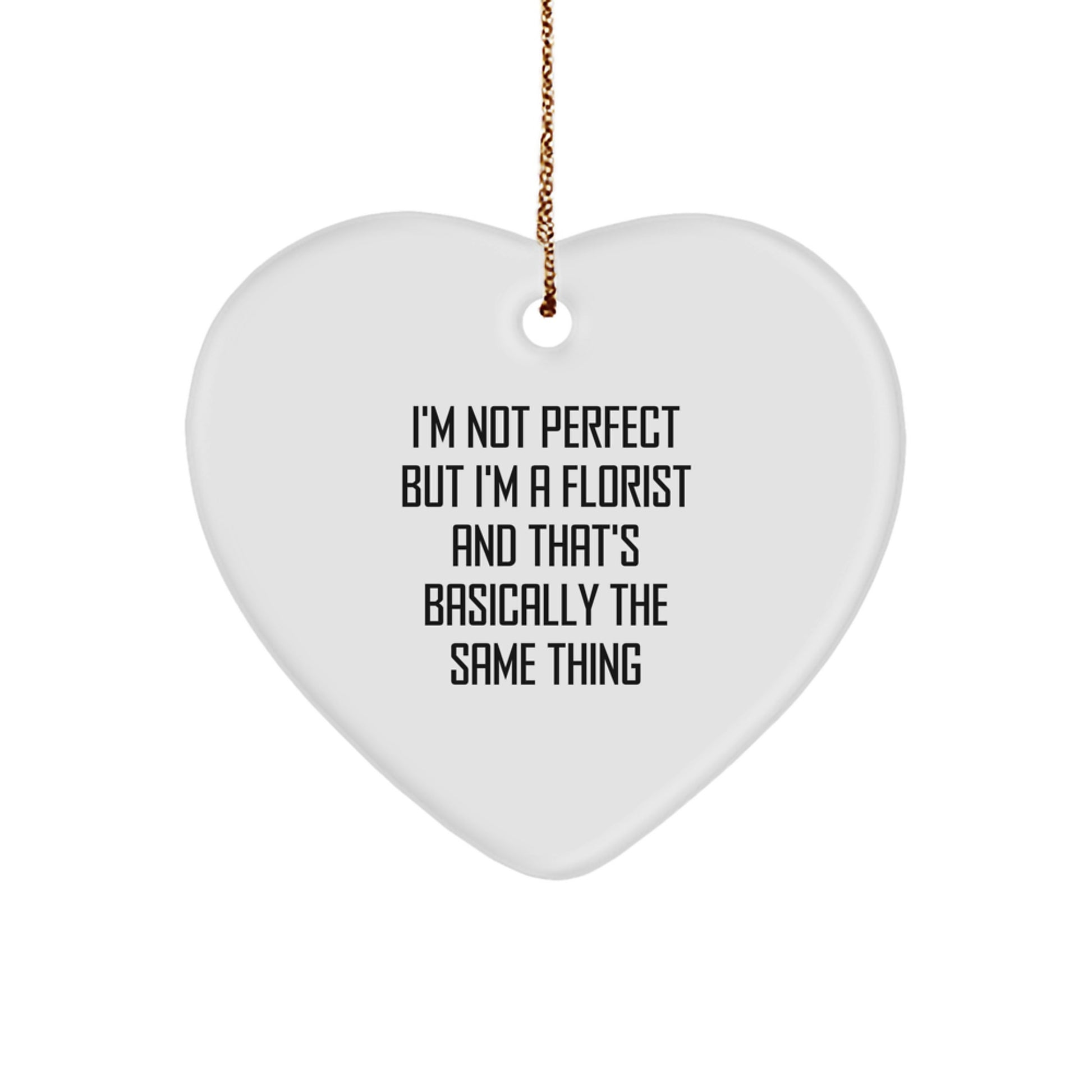 Funny Florist Heart Ornament Gifts from Family, Friends, or Coworkers, Gifts for Florist Men, Women, or Anyone Loving Christmas - Image 1