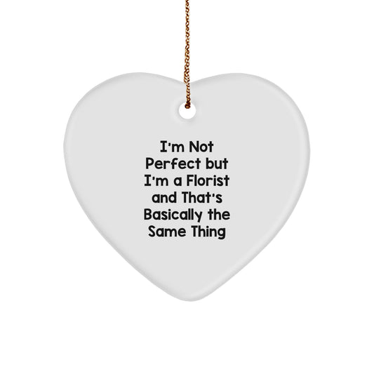 Funny Florist Gifts from Friends and Family, Heart Ornament, Christmas Unique - Image 1