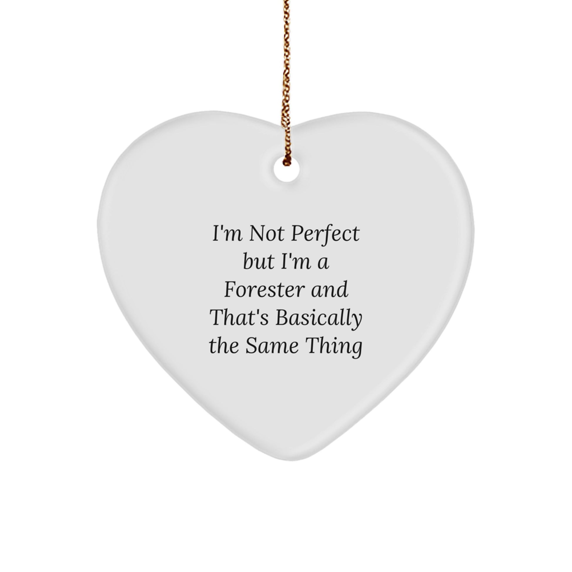 Funny Forester Gifts, Heart Ornament for Forester Friends and Family, Christmas Unique Gifts from Men to Friends - Image 1