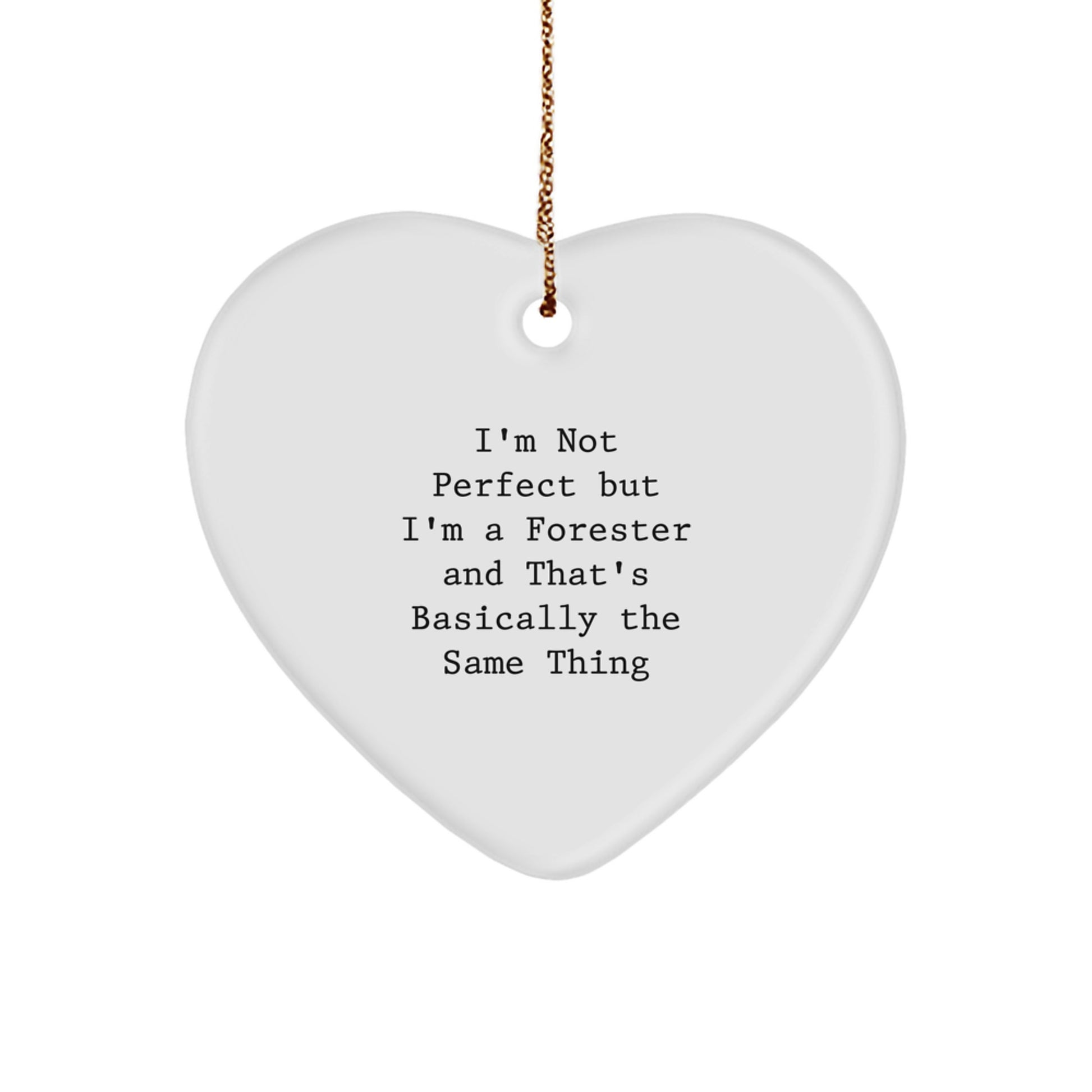 Funny Forester Gifts from Friends - Heart Ornament for Forester Men, Women, Family at Christmas Unique Gifts - Image 1