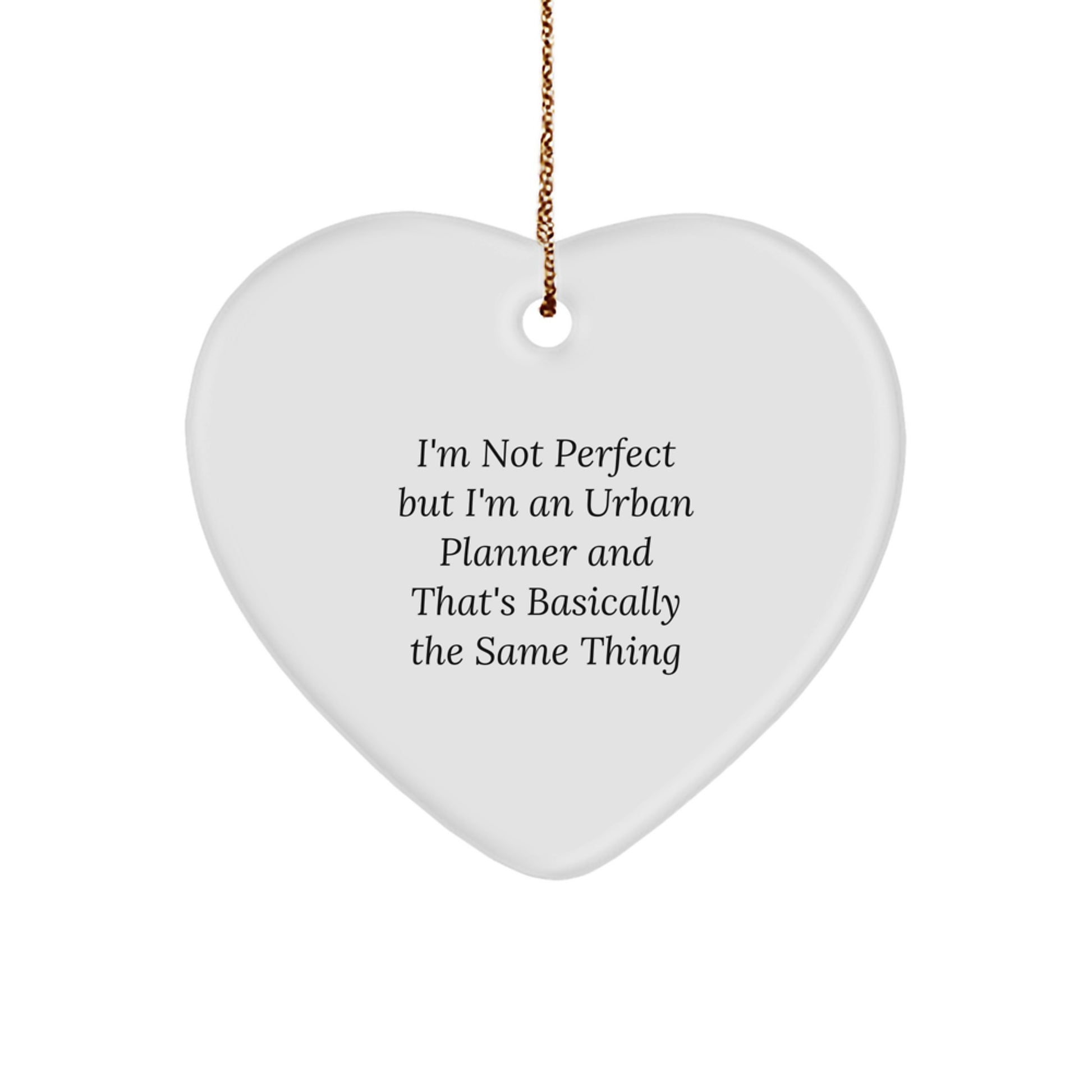Funny Urban Planner Heart Ornament Gifts from Friends for Christmas Unique - Image 1