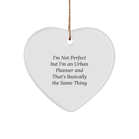 Funny Urban Planner Heart Ornament Gifts from Friends for Christmas Unique - Image 1
