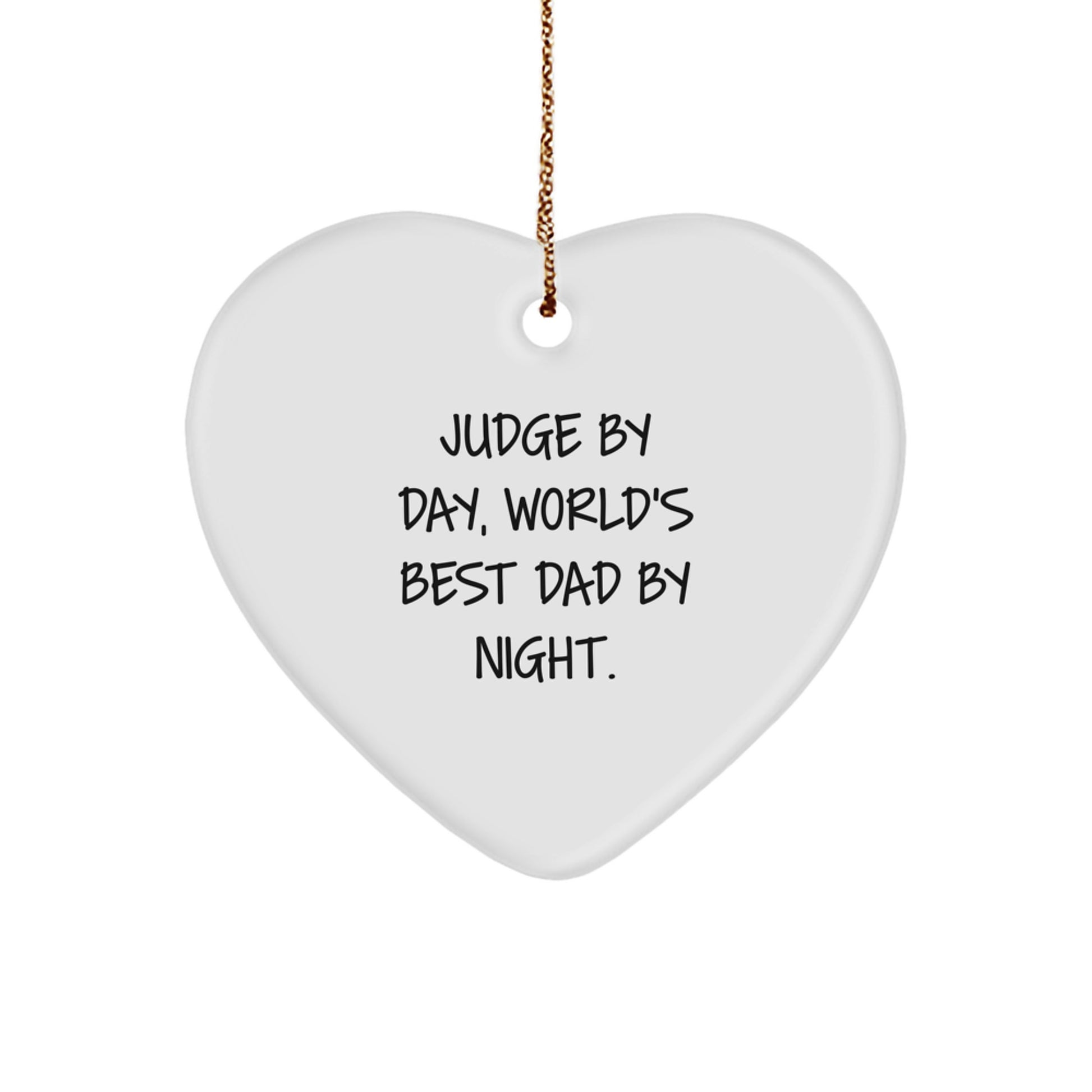 Funny Judge Heart Ornament Gifts from Men to Judge, Unique Christmas Unique Gifts for Judge, Men, Women, Friends, Coworkers, Family - Image 1