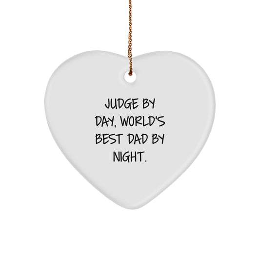 Funny Judge Heart Ornament Gifts from Men to Judge, Unique Christmas Unique Gifts for Judge, Men, Women, Friends, Coworkers, Family - Image 1