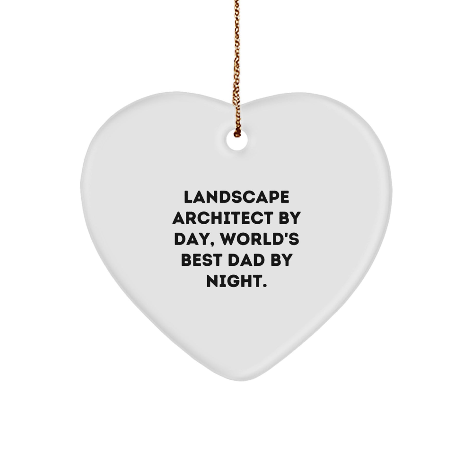 Landscape Architect Gifts by Day, Funny Heart Ornament by Night, Christmas Unique Gifts for Men - Image 1