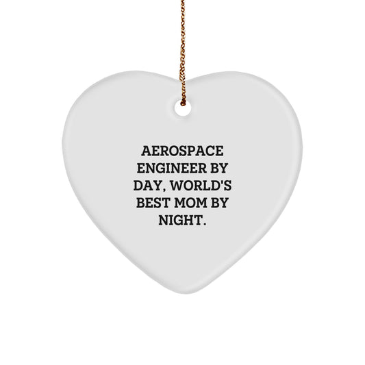 Aerospace Engineer Heart Ornament Gifts from Family for Christmas - Funny Quote - Image 1