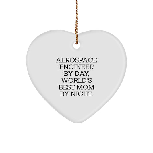 Aerospace Engineer Gift Heart Ornament, Funny Quote, Gifts from Mom, Christmas Unique Gifts for Aerospace Engineer, Aerospace Engineer Heart Ornament - Image 1