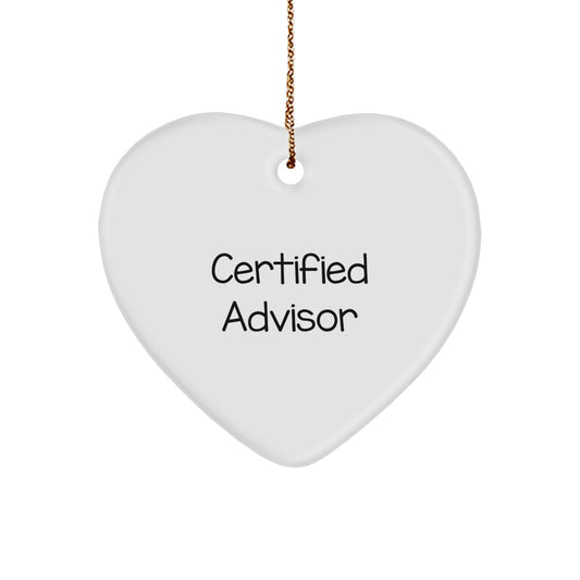Funny Gift for Advisor, 'You're a-maze-ing!' Heart Ornament, Advisor Gifts, Christmas Unique Gifts from Friends, Gifts for Advisor - Image 1