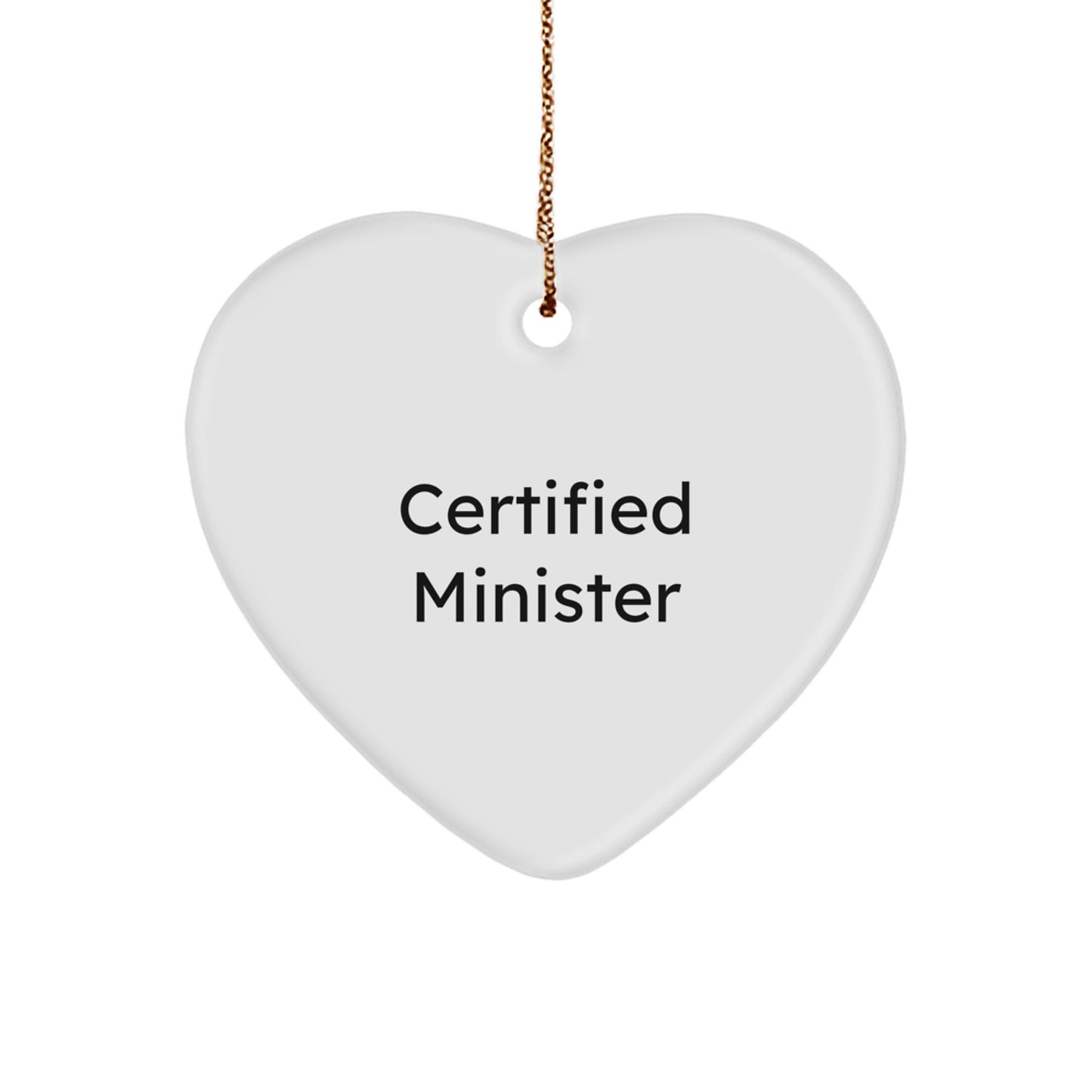Funny Minister Gifts from Friends - Inspirational Heart Ornament for Christmas Unique Gifts - Image 1