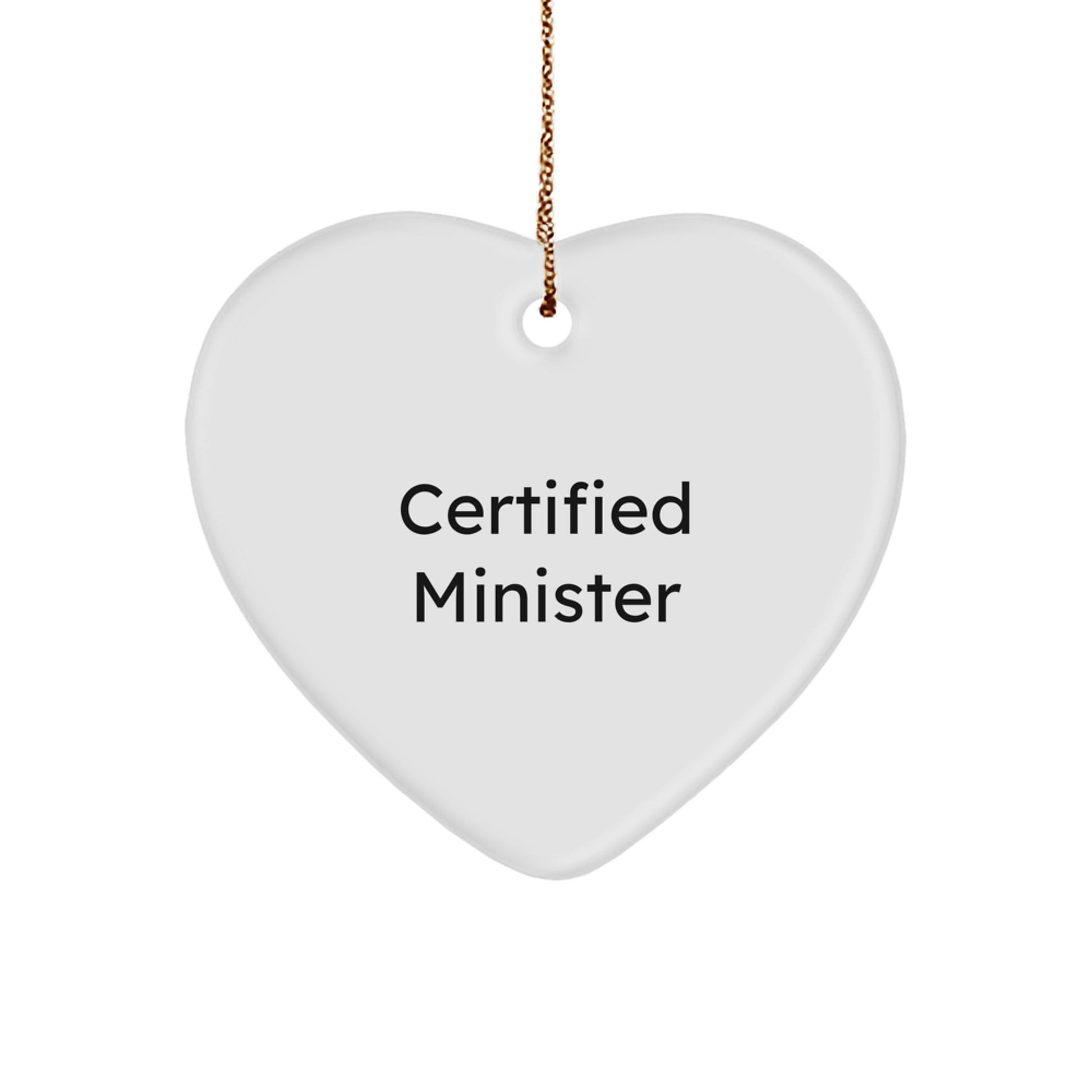 Funny Minister Gifts from Friends - Inspirational Heart Ornament for Christmas Unique Gifts - Image 1