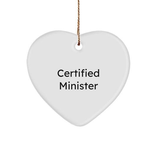 Funny Minister Gifts from Friends - Inspirational Heart Ornament for Christmas Unique Gifts - Image 1