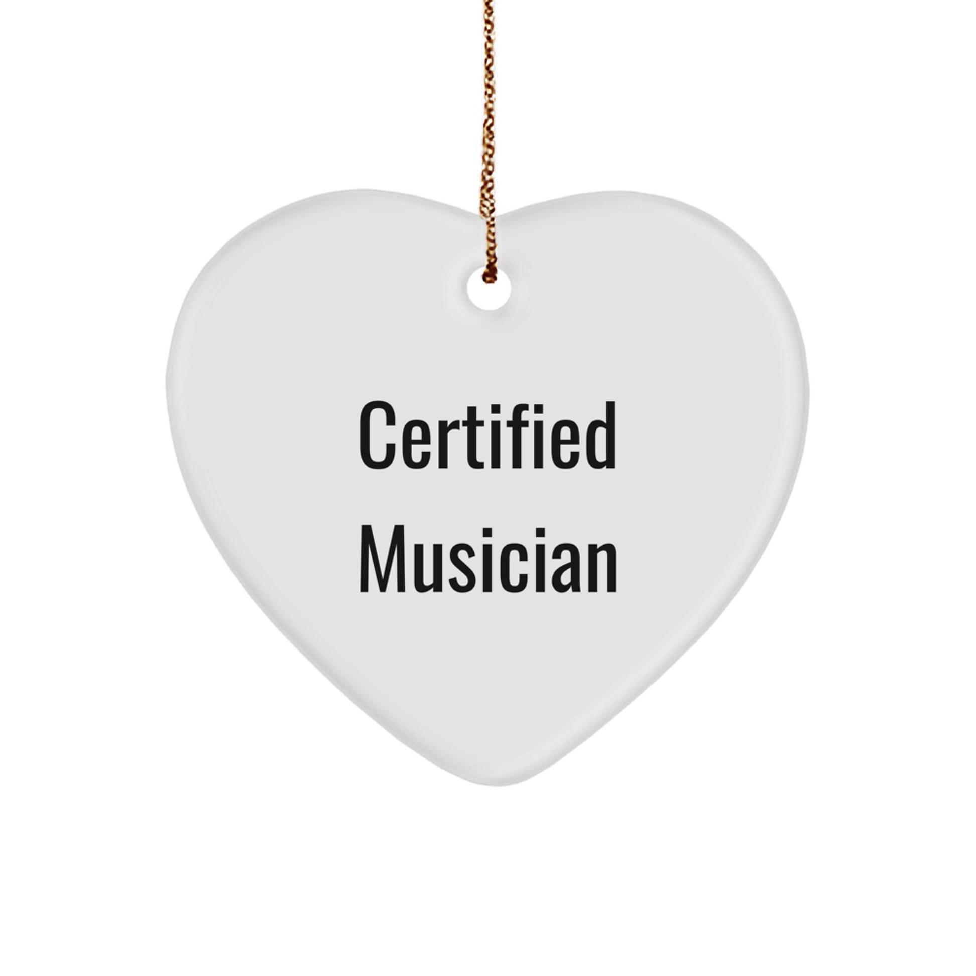Unique Gifts from Friends to Musician, Funny Quote Musician Heart Ornament, Christmas Unique Gifts for Musician, Musician Heart Decor - Image 1