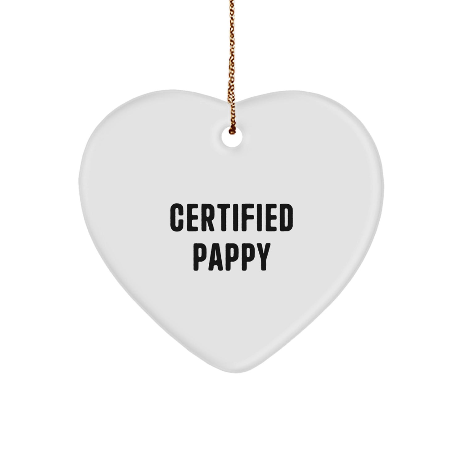 Funny Pappy Heart Ornament Gifts from Family, Friends, or Loved Ones for Christmas Unique Presents - Image 1