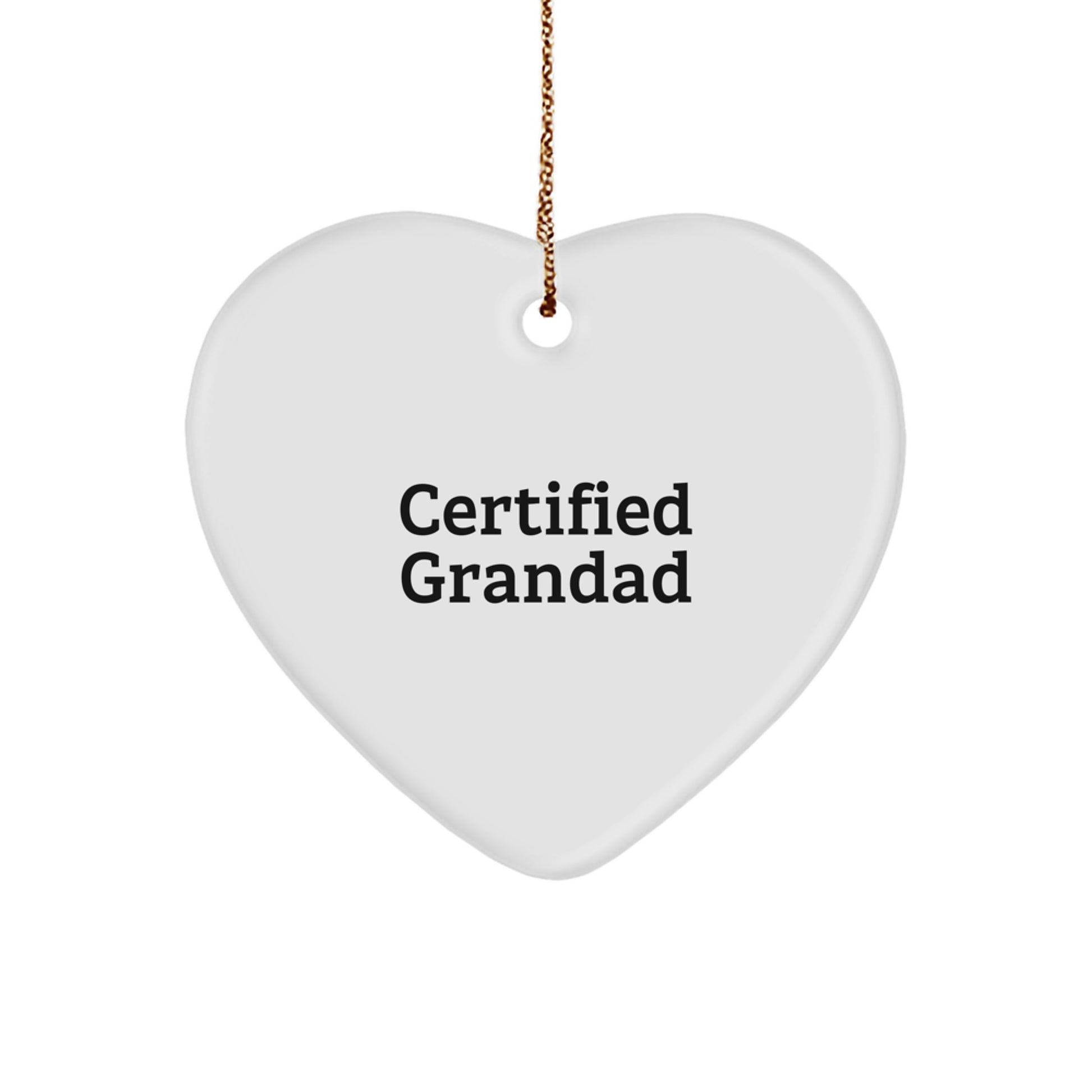Funny Grandad Gifts for Men - Heart Ornament Quote - Gifts from Family - Perfect for Grandad's Christmas Unique Gifts - Image 1