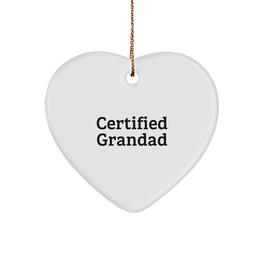 Funny Grandad Gifts for Men - Heart Ornament Quote - Gifts from Family - Perfect for Grandad's Christmas Unique Gifts - Image 1