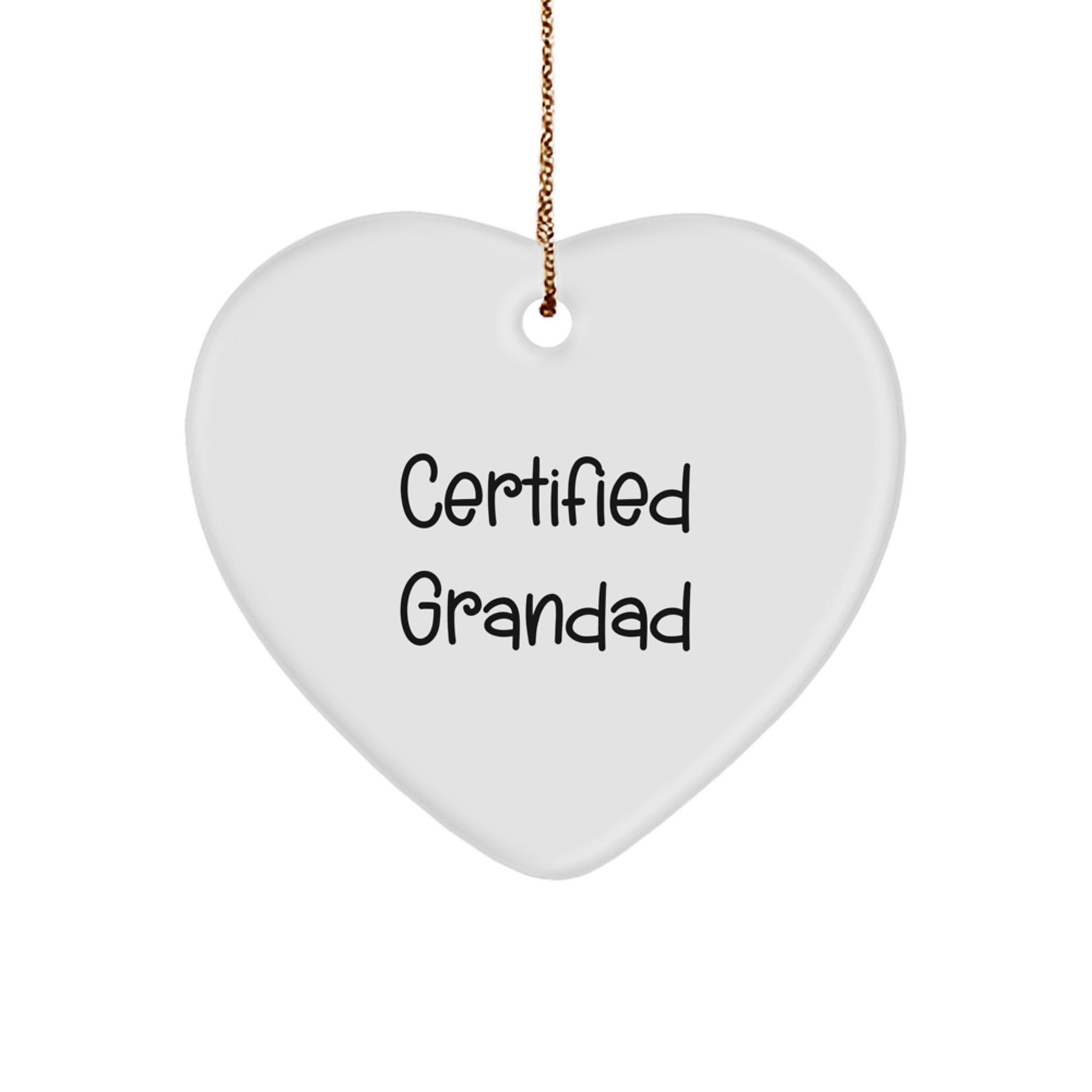 Funny Grandad Gifts from Men, Heart Ornament for Grandad, Christmas Unique Gifts for Him - Image 1