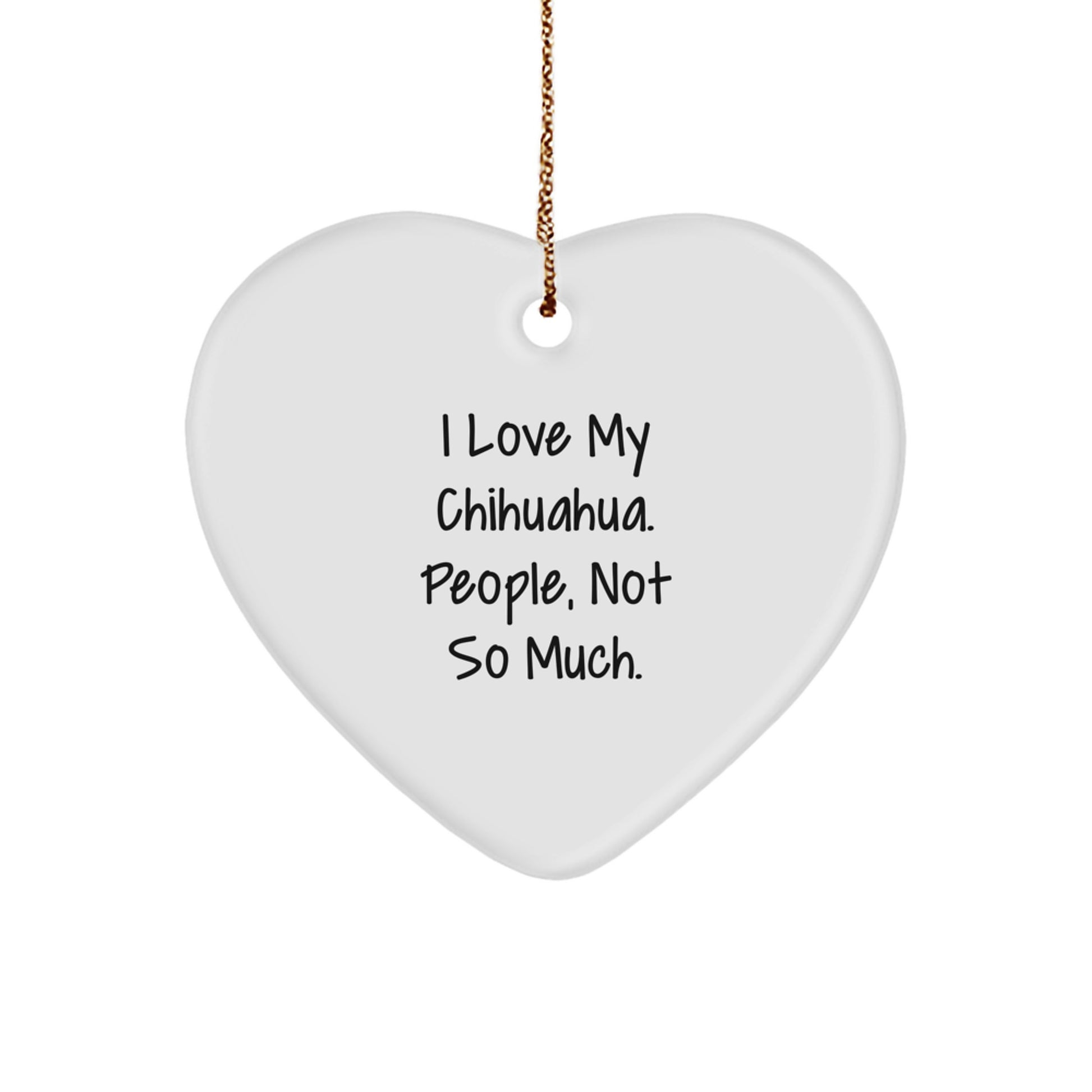 Funny Chihuahua Dog Gifts for Him from Friends, Heart Ornament Christmas Unique - Image 1