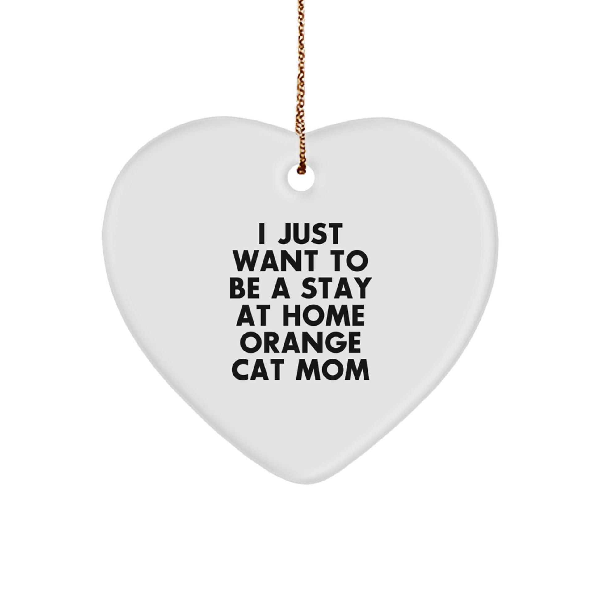 Funny Orange Cat Mom Heart Ornament Gifts from Friends and Family for Orange Cat Christmas Unique - Image 1