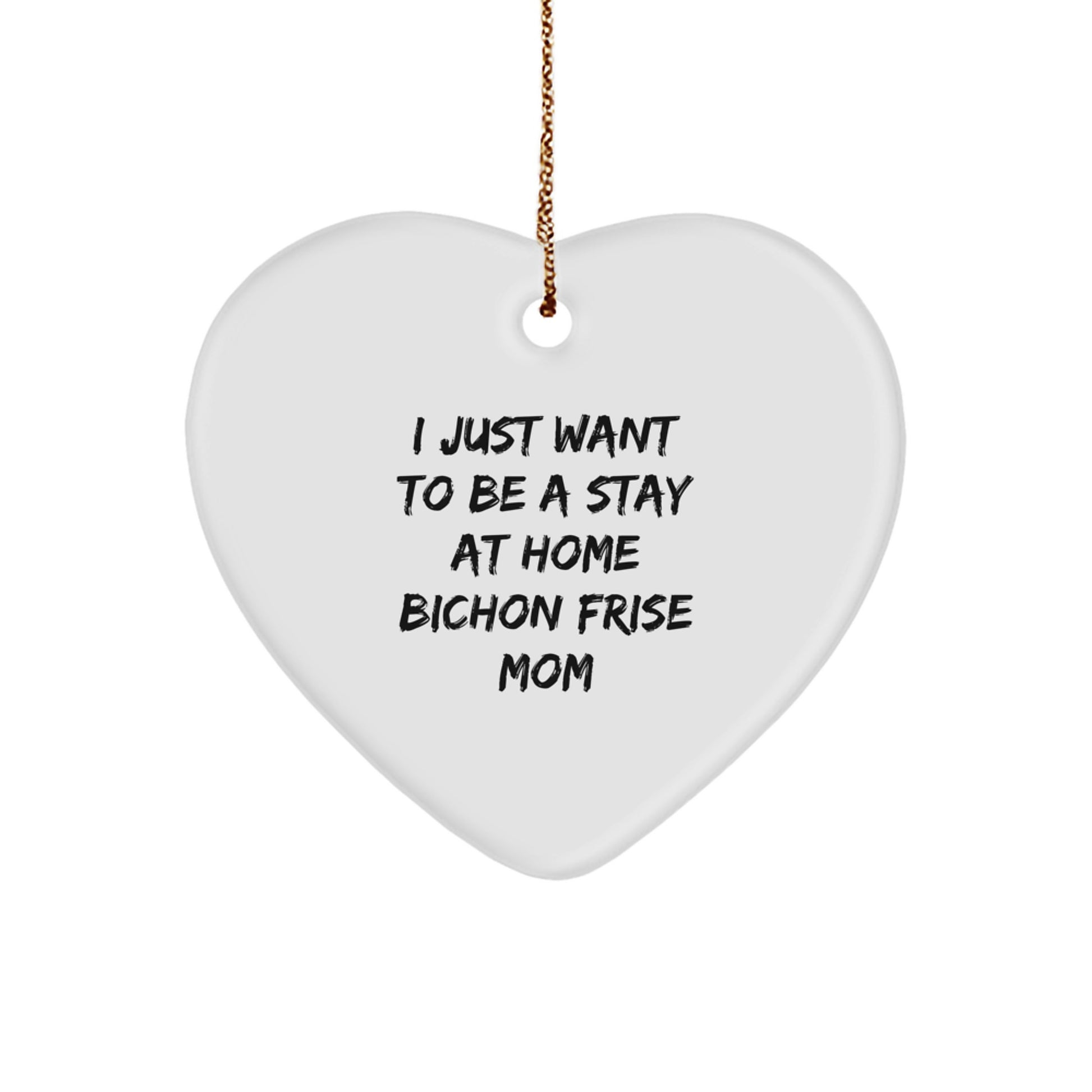 Funny Bichon Frise Dog Mom Heart Ornament Gifts from Family to Bichon Frise Dog Lover, Christmas Unique Ideas - Image 1