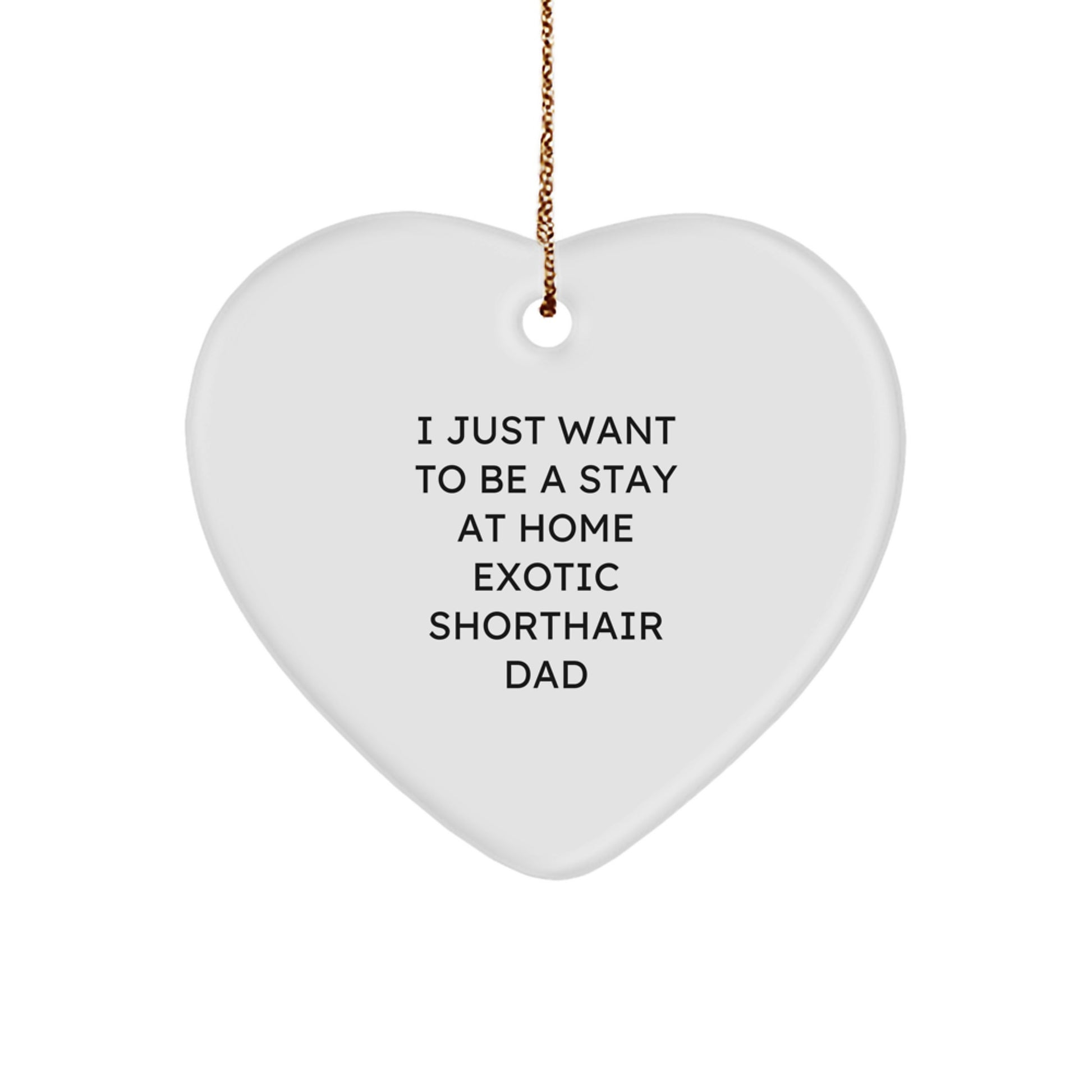 Funny Exotic Shorthair Cat Dad Heart Ornament Gifts from Men to Exotic Shorthair Cat Parents, Christmas Unique Gifts - Image 1
