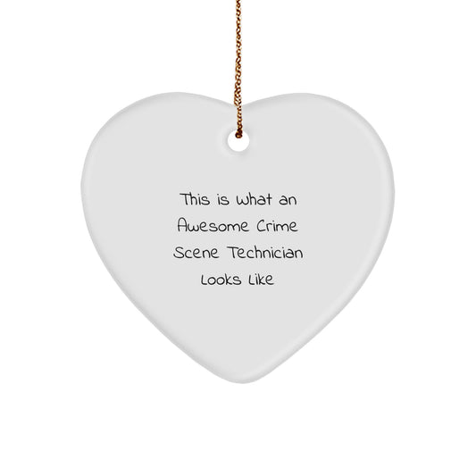 Gifts from Family for Crime Scene Technician, Funny Heart Ornament, Perfect for Christmas Unique Gifts - Image 1