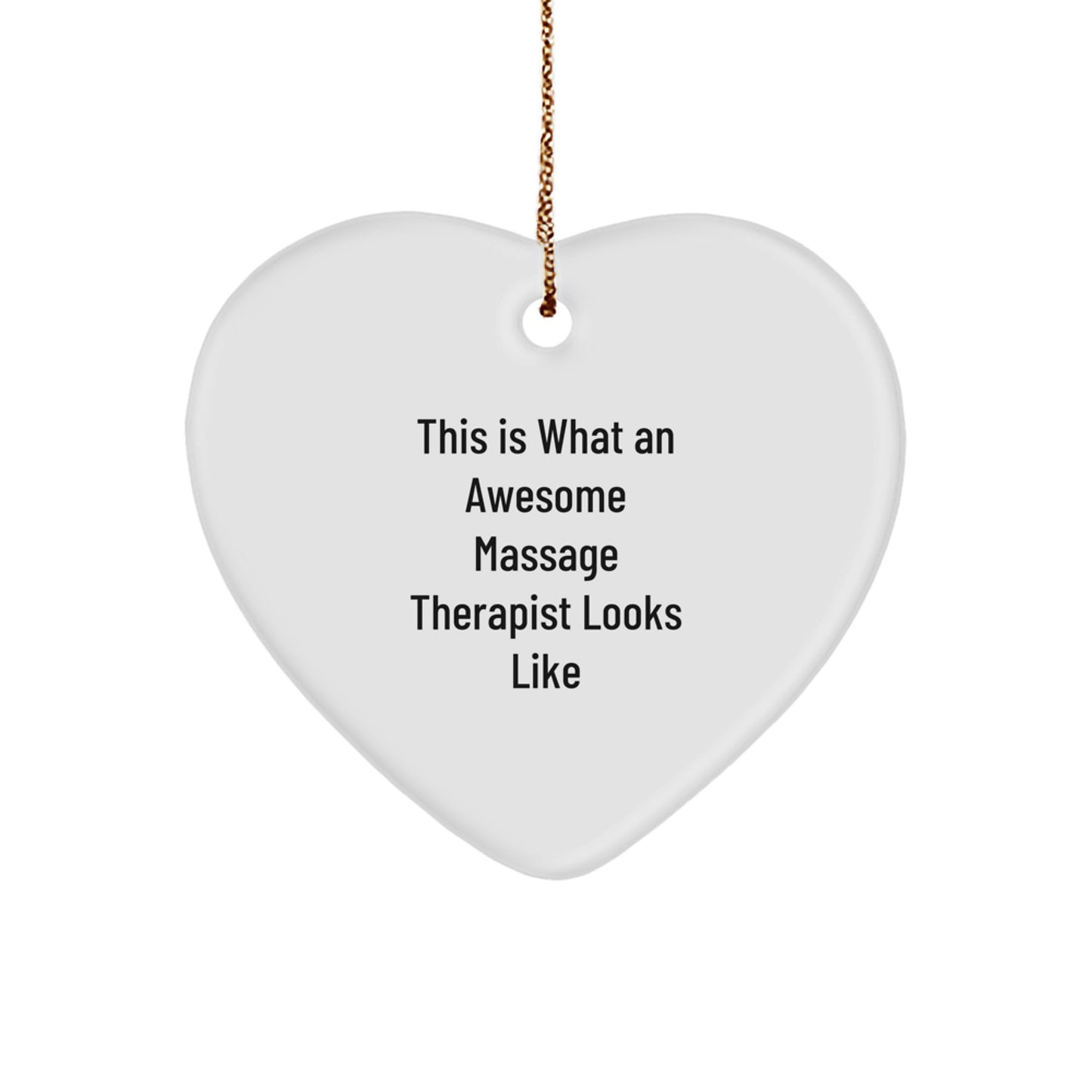 Funny Heart Ornament Gifts from Friends for Massage Therapist - Cute Christmas Unique Gifts - Image 1