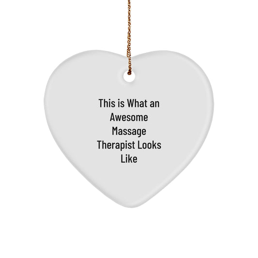 Funny Heart Ornament Gifts from Friends for Massage Therapist - Cute Christmas Unique Gifts - Image 1