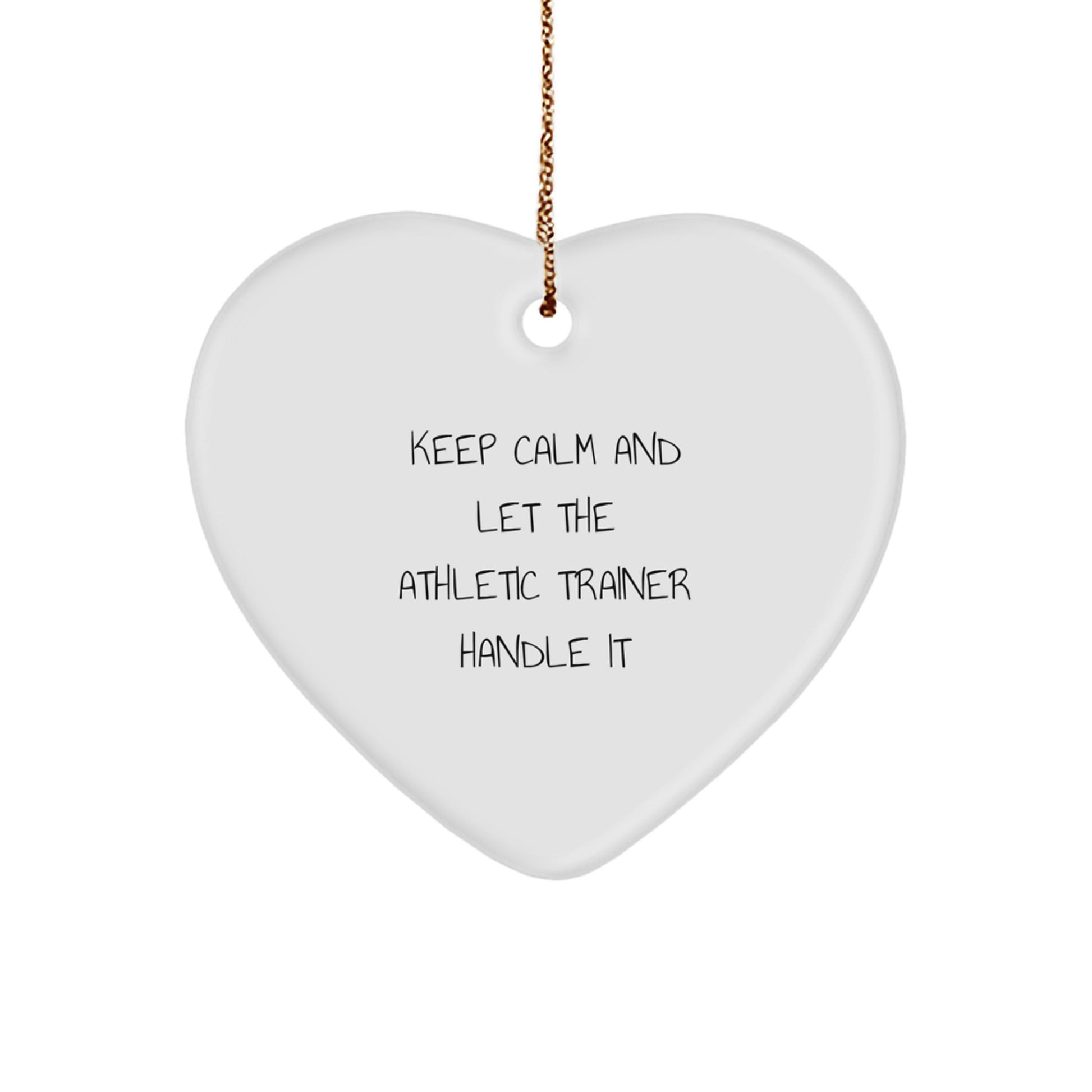 Funny Athletic Trainer Heart Ornament Gifts from Family for Christmas Unique Finds - Image 1