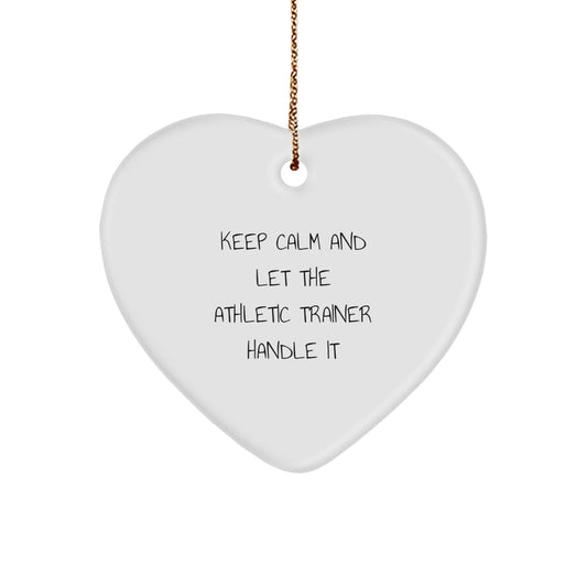 Funny Athletic Trainer Heart Ornament Gifts from Family for Christmas Unique Finds - Image 1