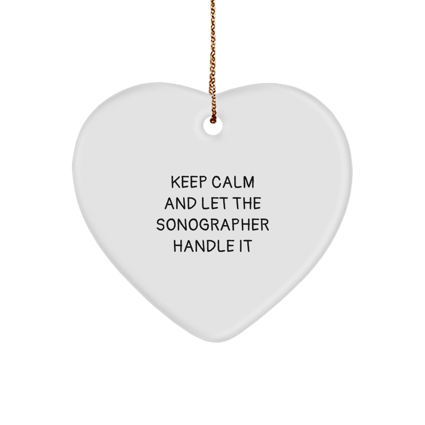 Funny Sonographer Heart Ornament Gifts from Friends for Christmas Unique Finds Sonographer - Image 1