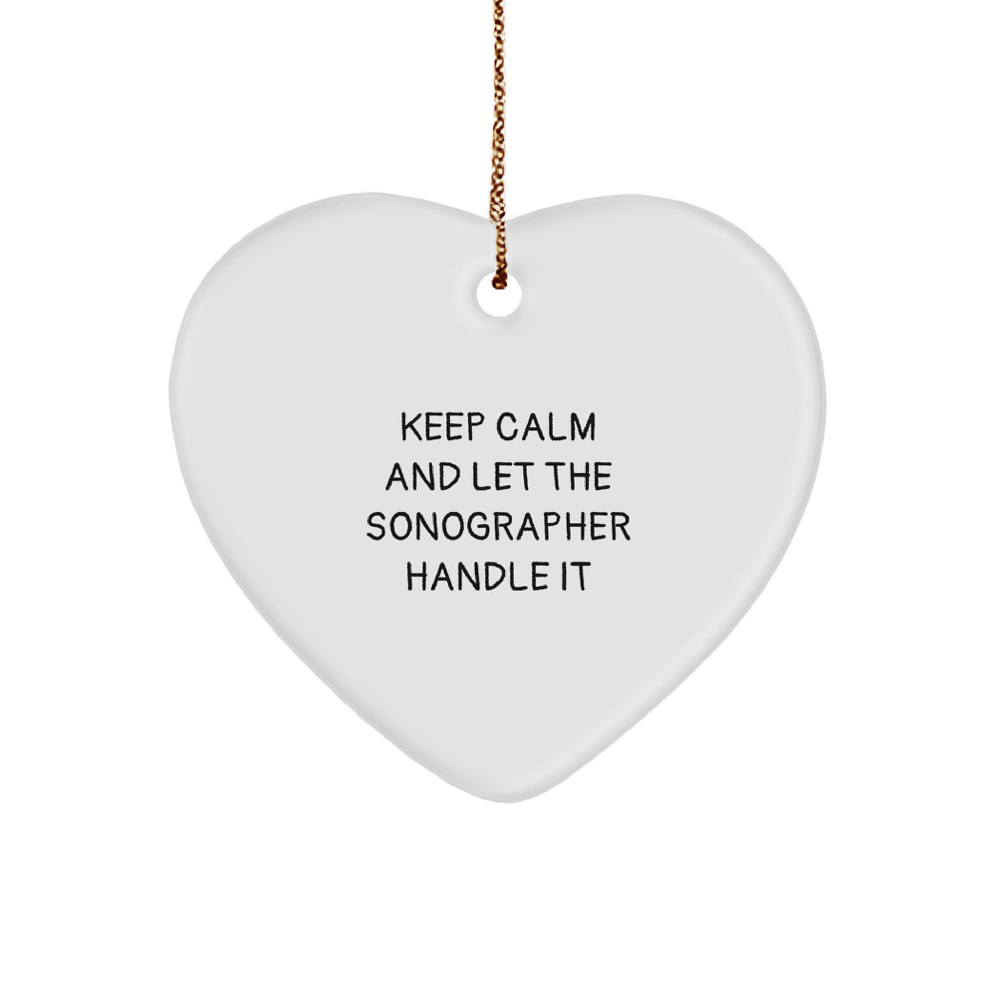Funny Sonographer Heart Ornament Gifts from Friends for Christmas Unique Finds Sonographer - Image 1