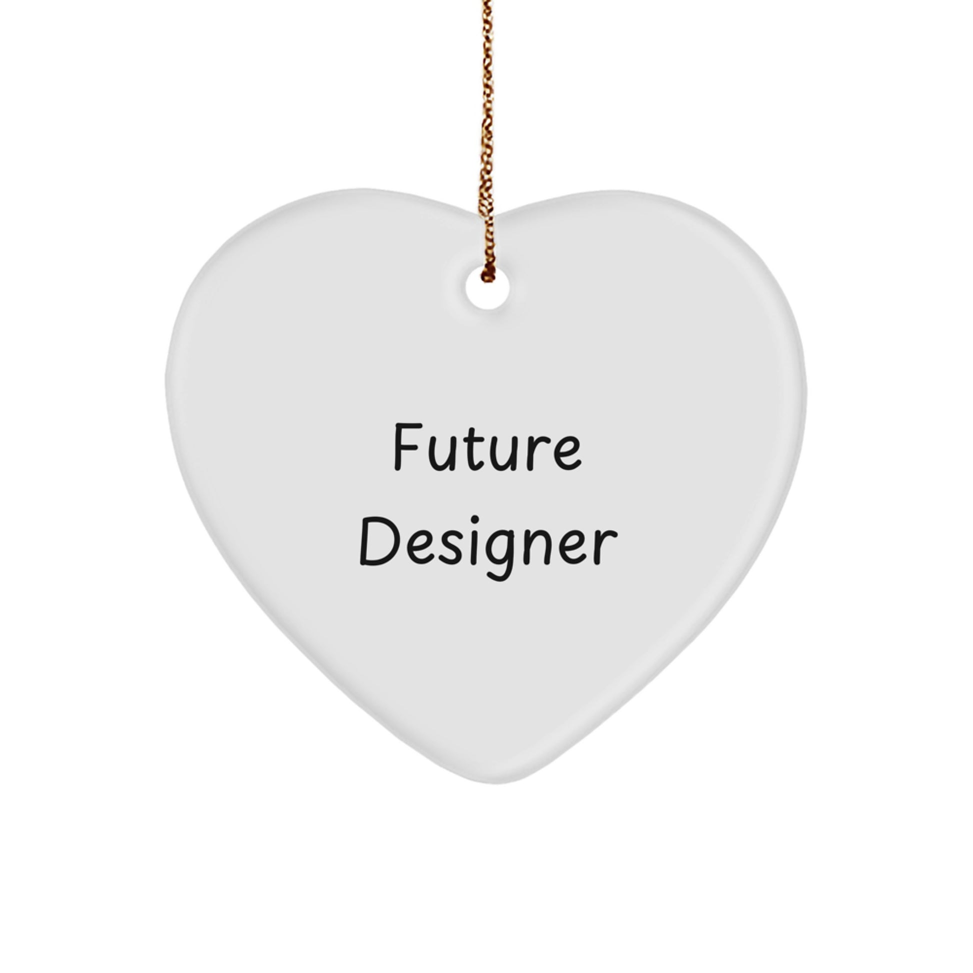 Future Designer Gifts from Family - Inspirational Heart Ornament for Christmas Unique Gifts - Image 1