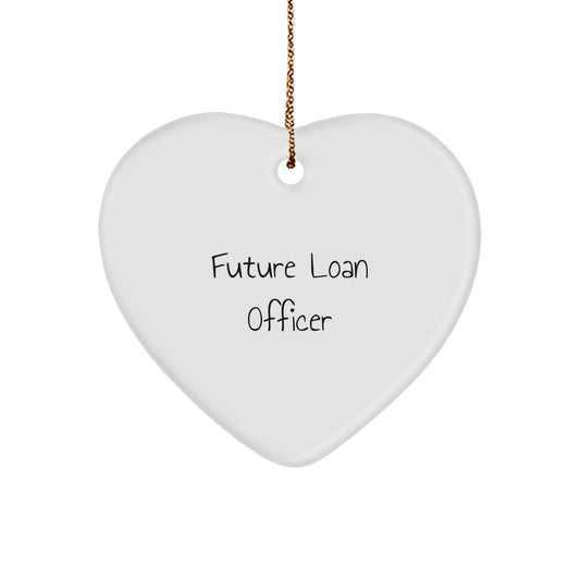 Funny Future Loan Officer Gifts from Friends Christmas Unique Heart Ornaments for Loan Officer Men Women Coworkers Family - Image 1