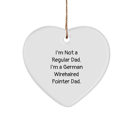 German Wirehaired Pointer Dog Gifts, Funny Quote, Heart Ornament for Men, Women, Friends, Coworkers, Family, Christmas Unique Gifts from Dad, Gifts for German Wirehaired Pointer Dog Lover - Image 1