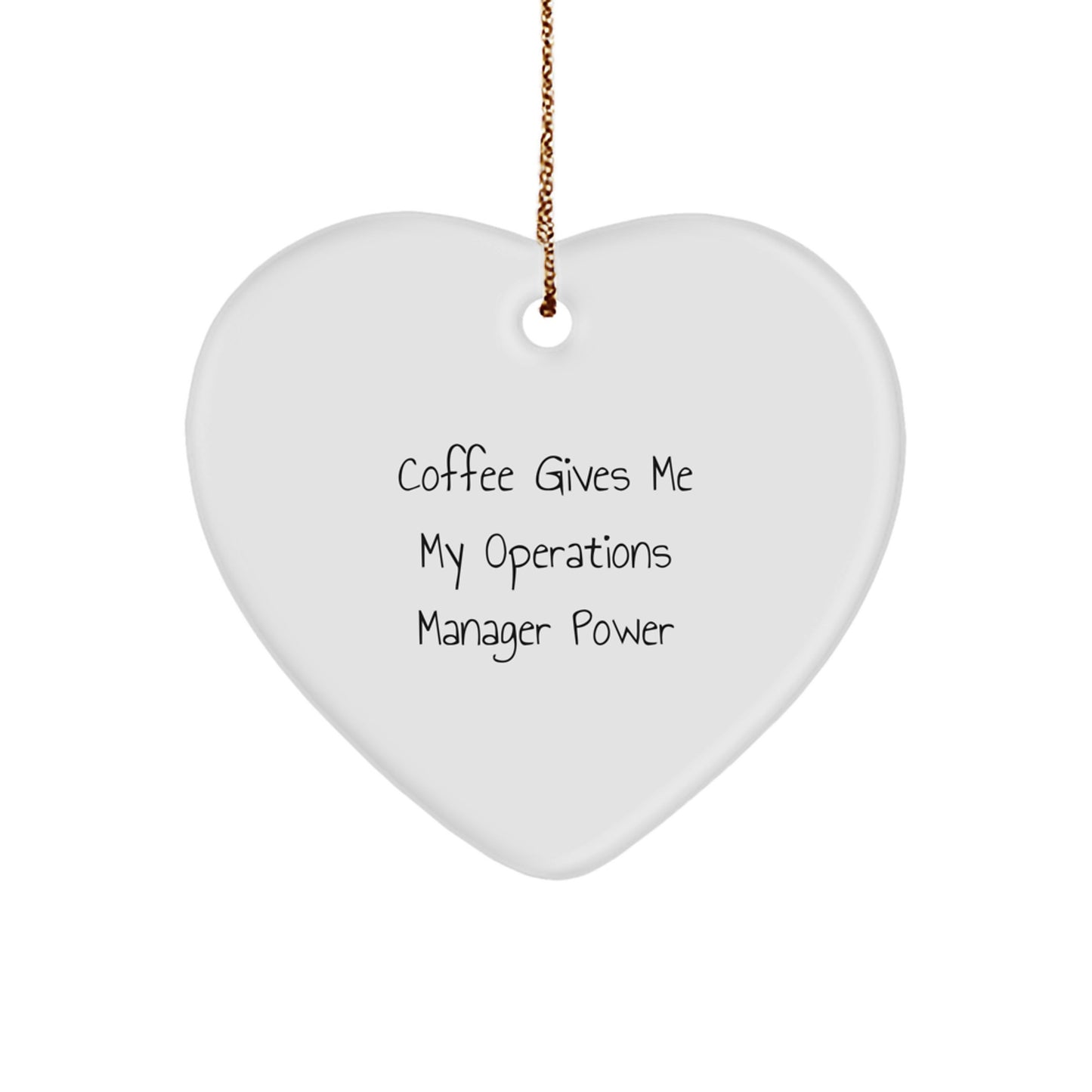 Funny Operations Manager Heart Ornament Gifts from Coworkers for Christmas Unique Presents - Image 1