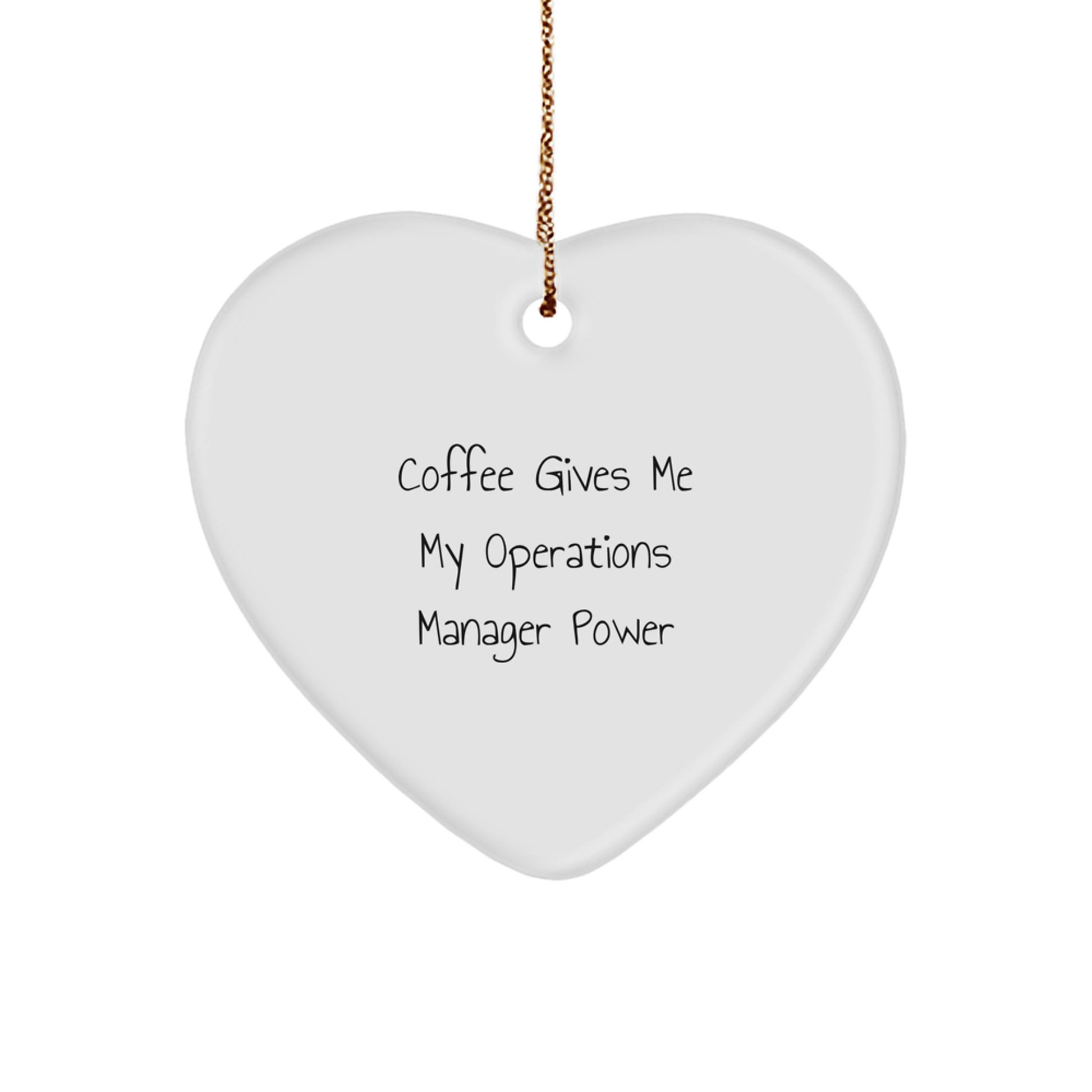 Funny Operations Manager Heart Ornament Gifts from Coworkers for Christmas Unique Presents - Image 1