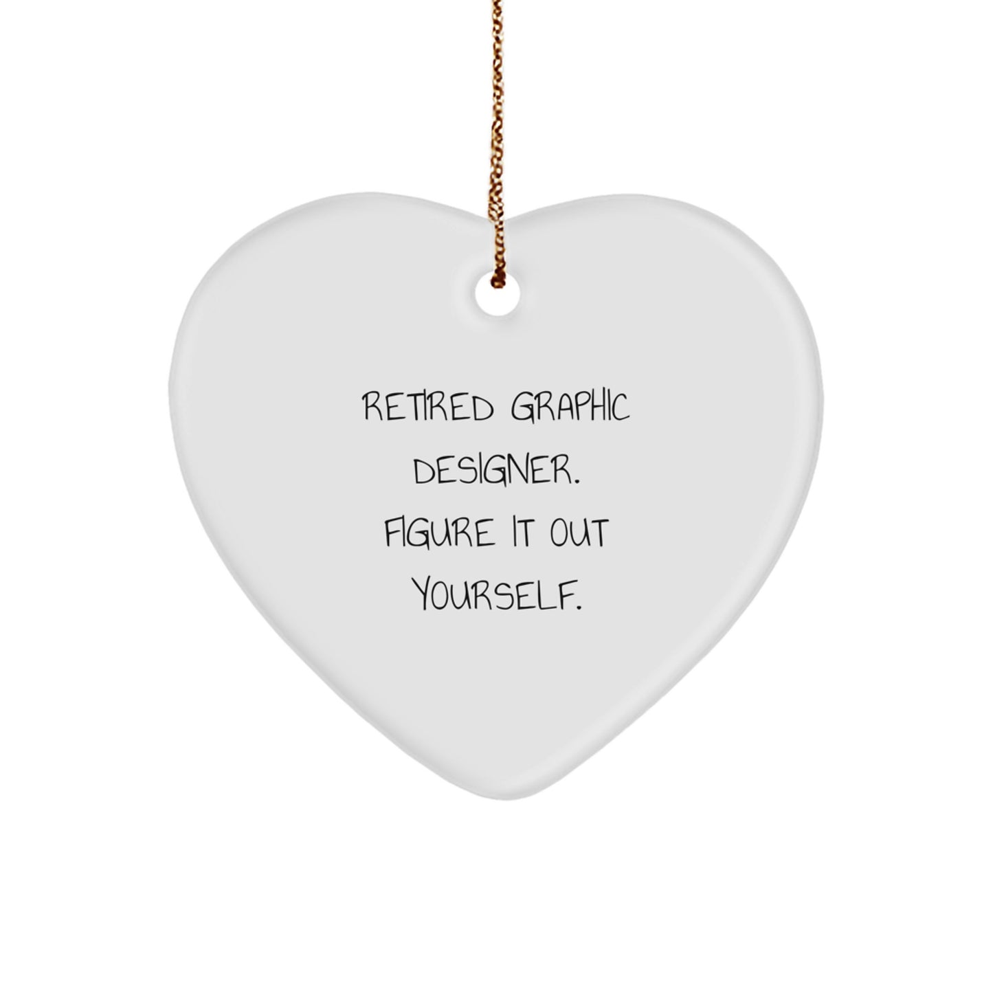Funny Graphic Designer Gifts from Men, Unique Heart Ornaments for Women Coworkers, Christmas Unique Gifts - Image 1