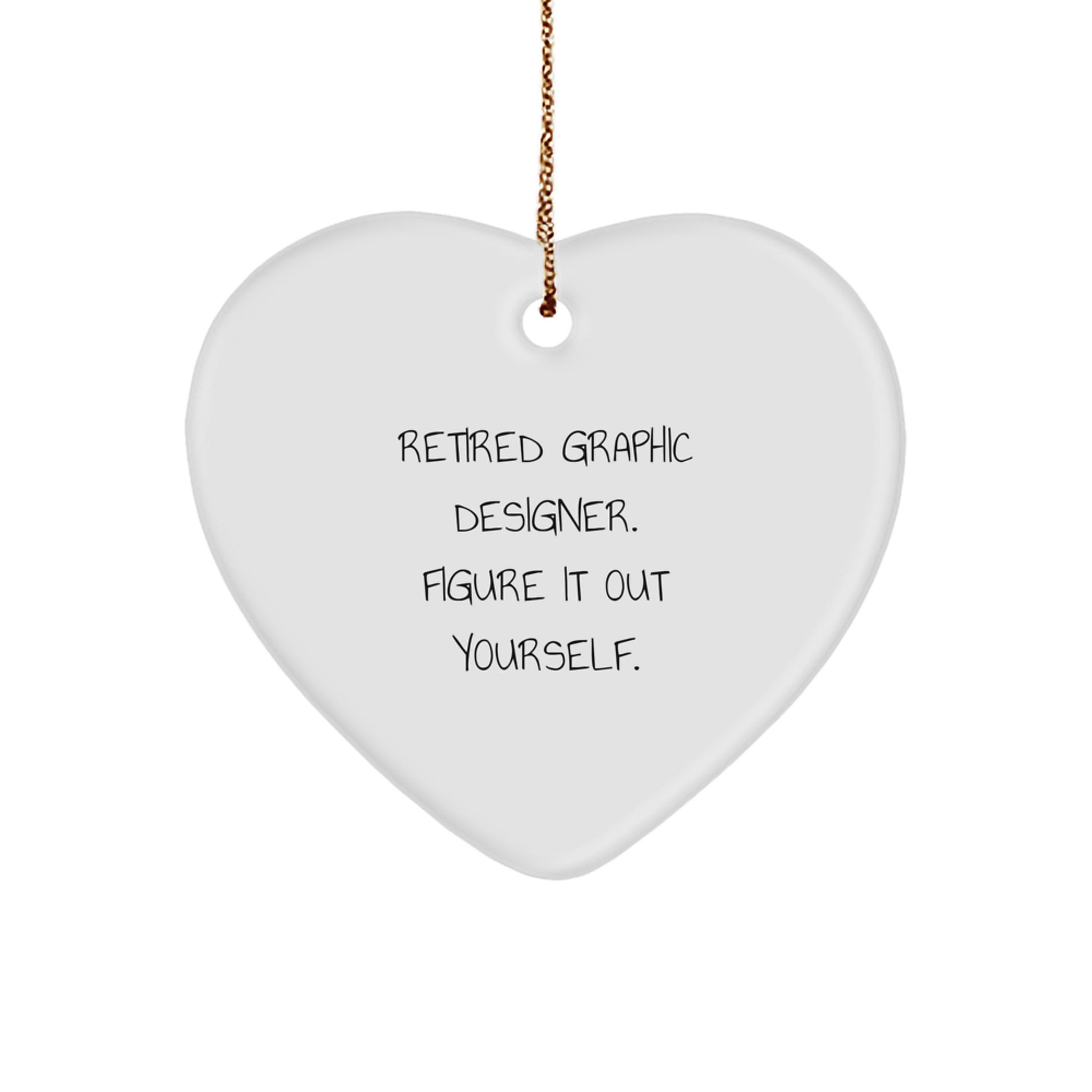 Funny Graphic Designer Gifts from Men, Unique Heart Ornaments for Women Coworkers, Christmas Unique Gifts - Image 1