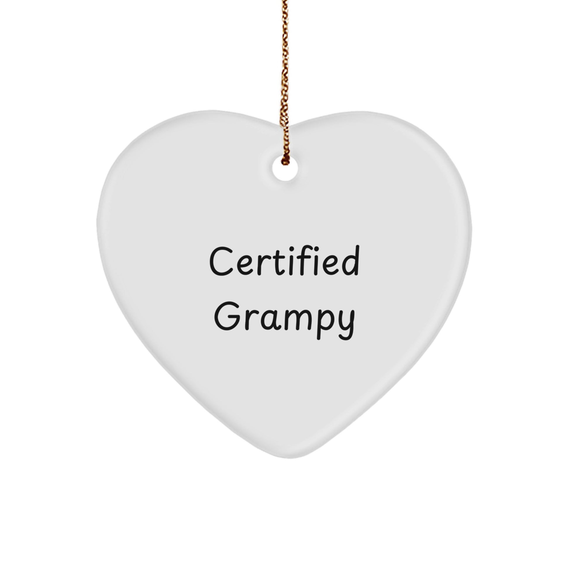 Funny Grampy Christmas Heart Ornament Gifts from Men, Women, Friends, Coworkers to Grampy, Men, Women, Friends, Coworkers - Image 1