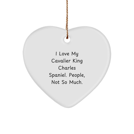 Cavalier King Charles Spaniel Dog Lover Gifts, Funny Quote Heart Ornament for Christmas Unique Gifts from Friends to Family - Image 1