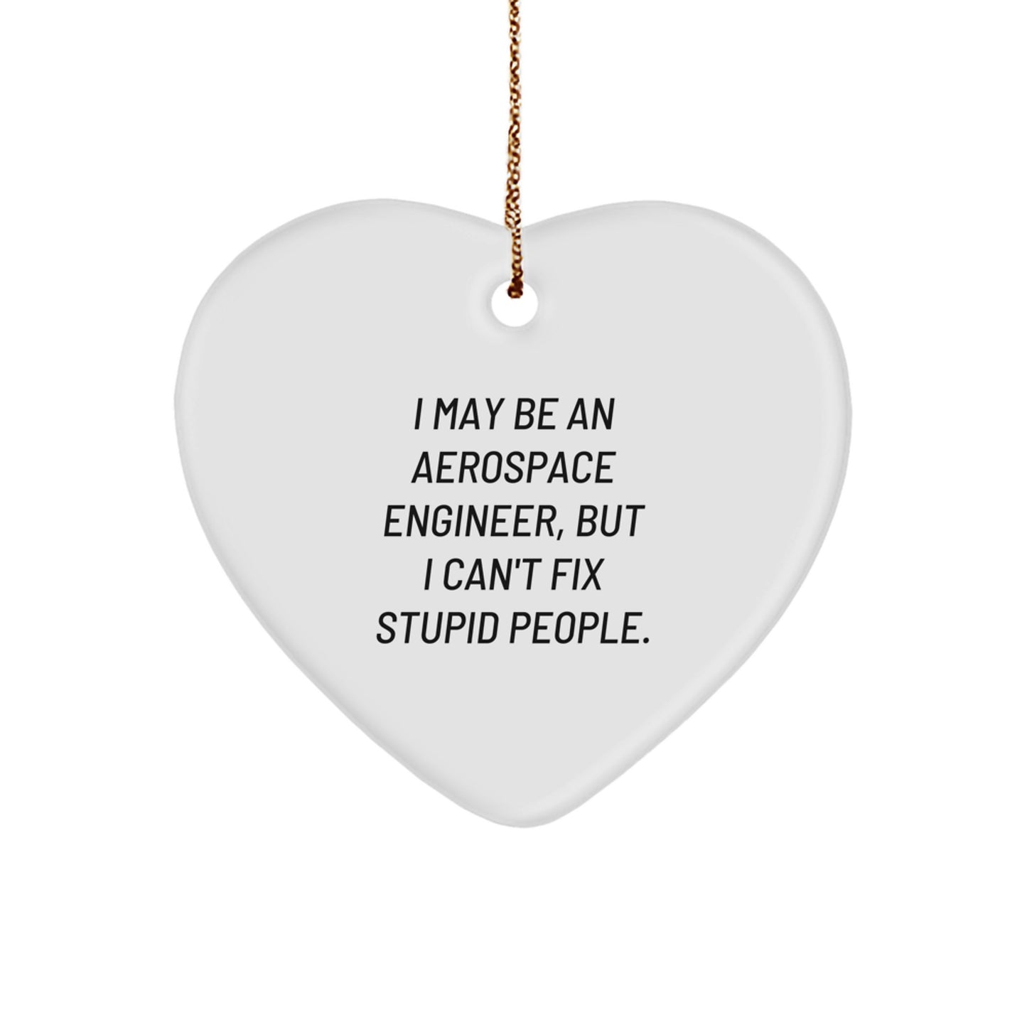 Funny Aerospace Engineer Heart Ornament Gifts from Men to Friends and Family for Christmas Unique Ideas - Image 1