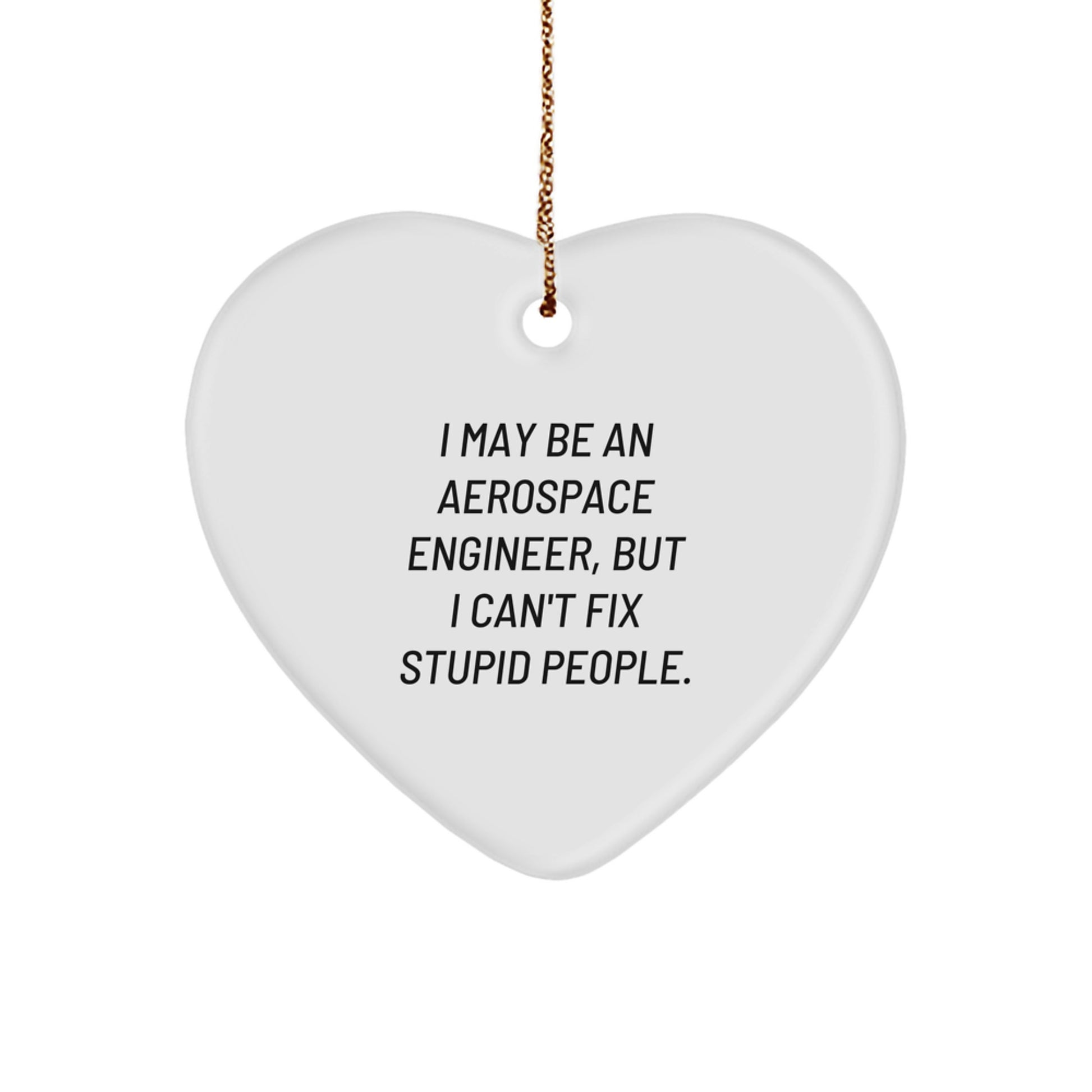 Funny Aerospace Engineer Heart Ornament Gifts from Men to Friends and Family for Christmas Unique Ideas - Image 1
